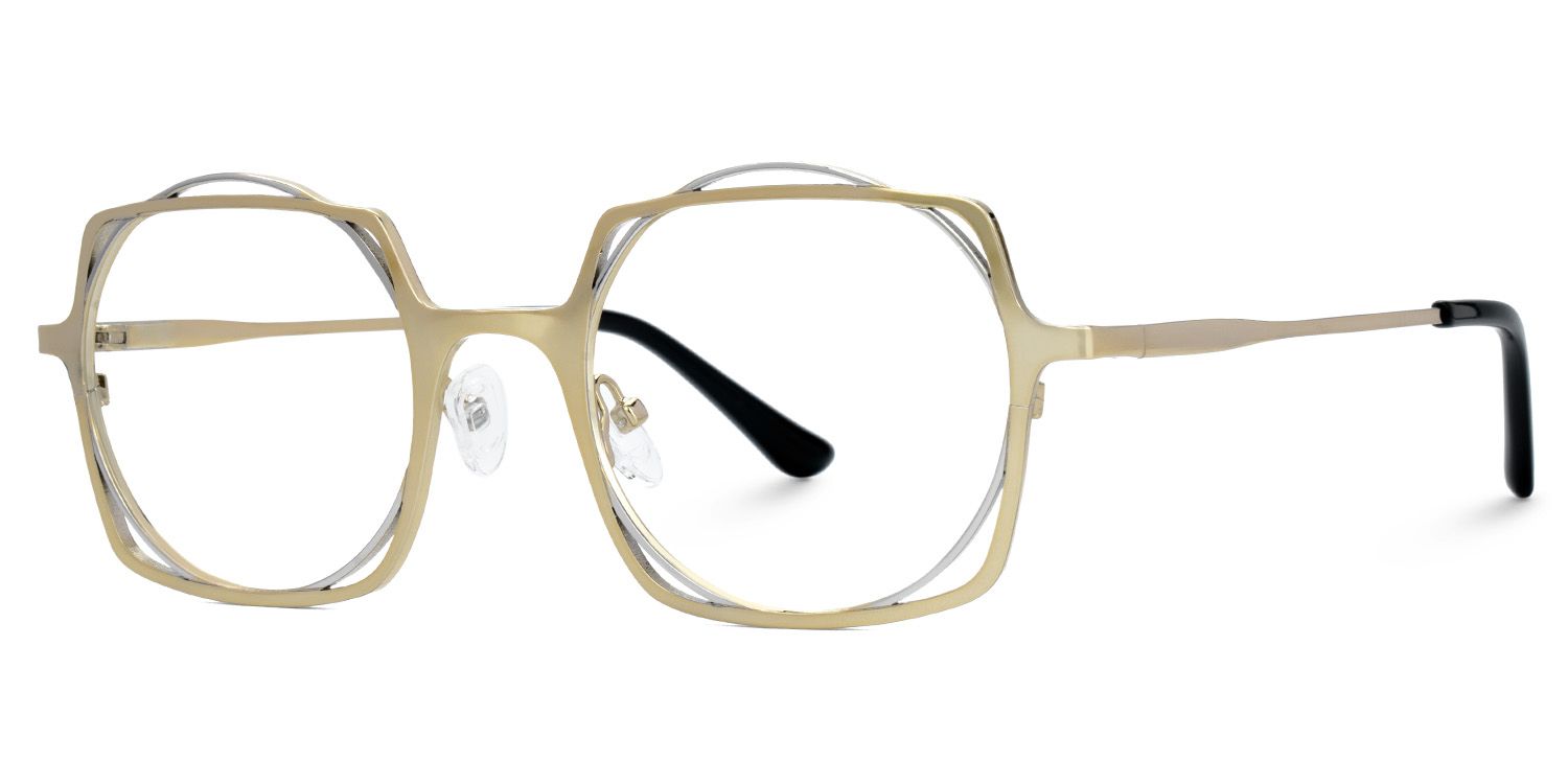 Modebe18k Gold Glasses in Square Full-Frame  | Zeelool1