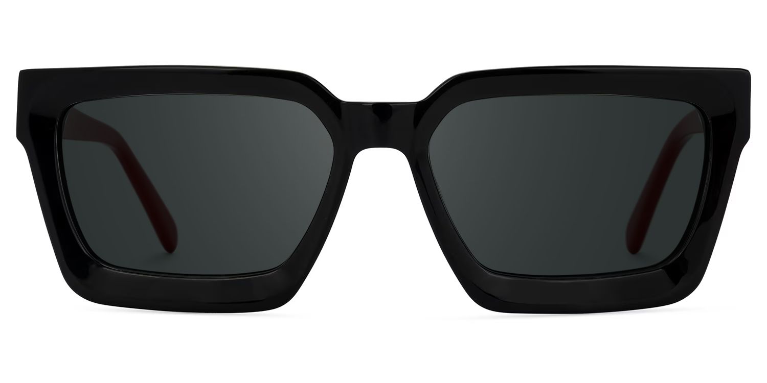 Kady Rectangle Style Black Frame Sunglasses | ZEELOOL0