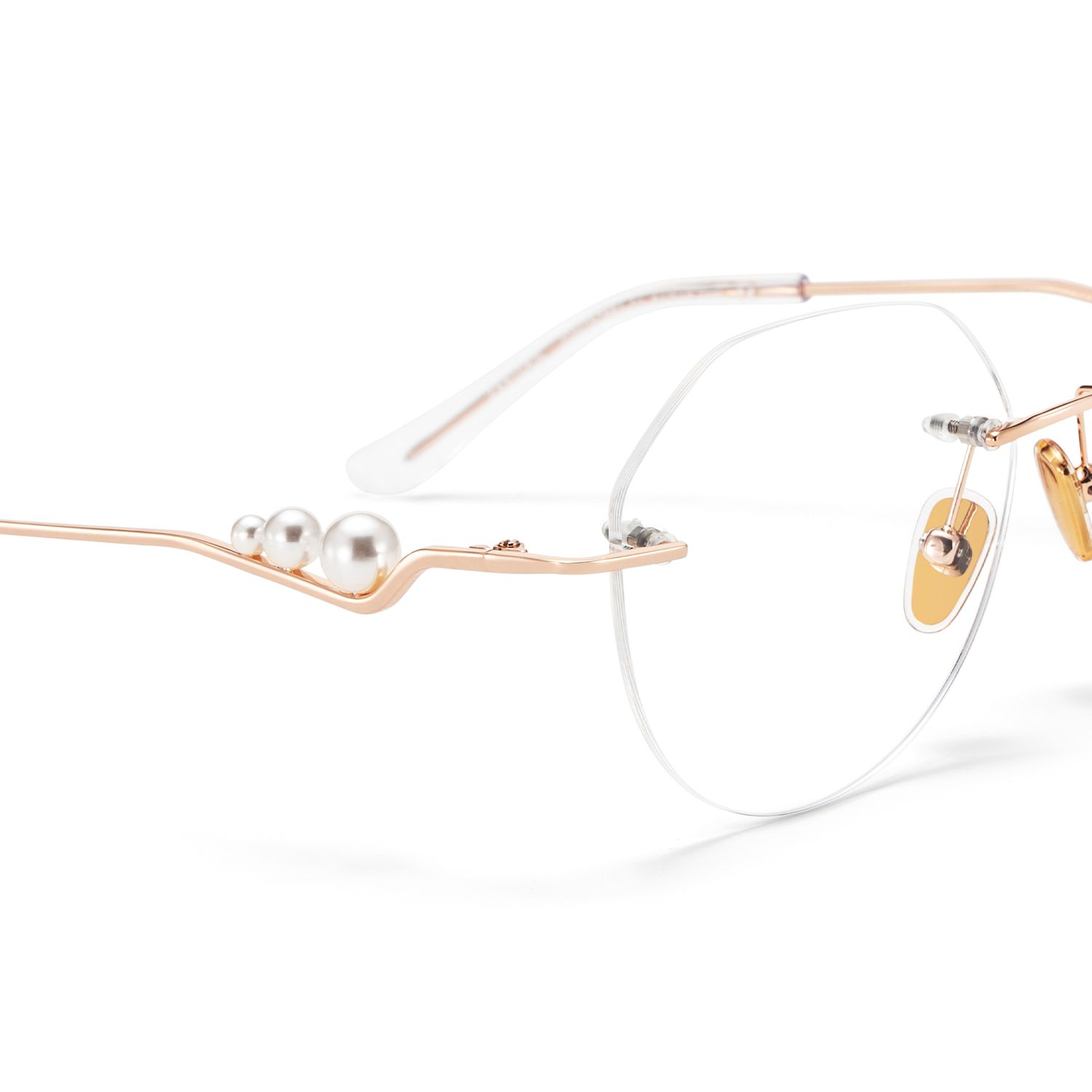 Wyatt Eyeglasses in Geometric Rose Gold Frame | Zeelool6