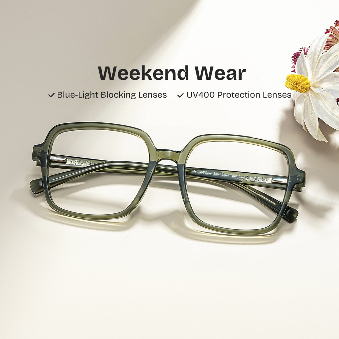 Ember Square Green Glasses