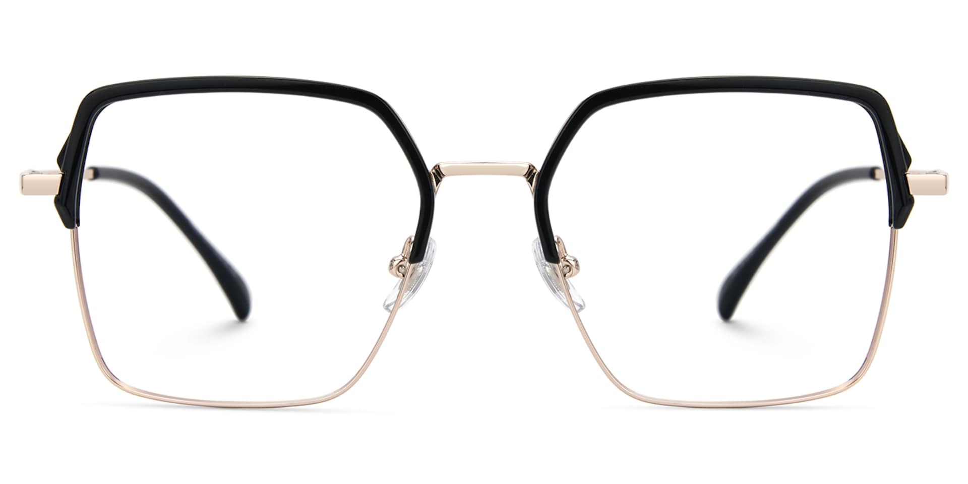 Square Moses Black Glasses Deals -Zeelool Glasses0