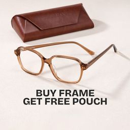 Clementine Clear Brown Square Glasses1