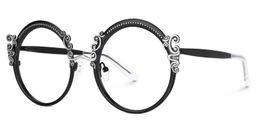 Nelida Round Black Glasses1