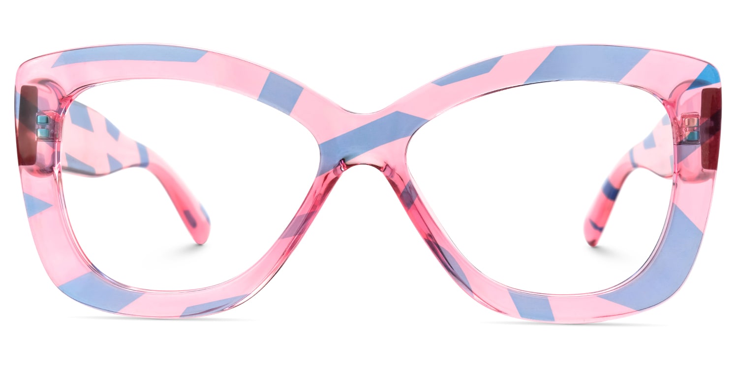 Xanthus Butterfly Blue-Pink Glasses | Zeelool Glasses0