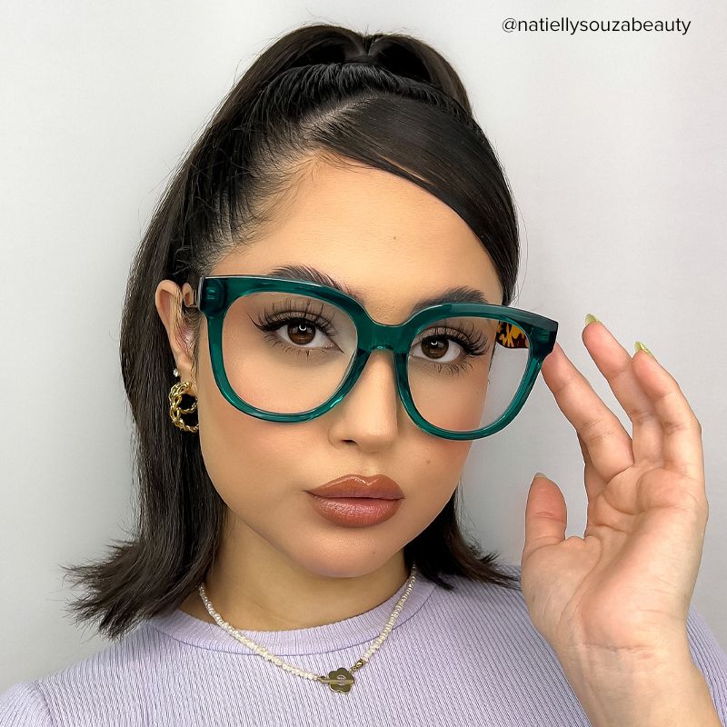 Harrell Dark-Green Square Glasses