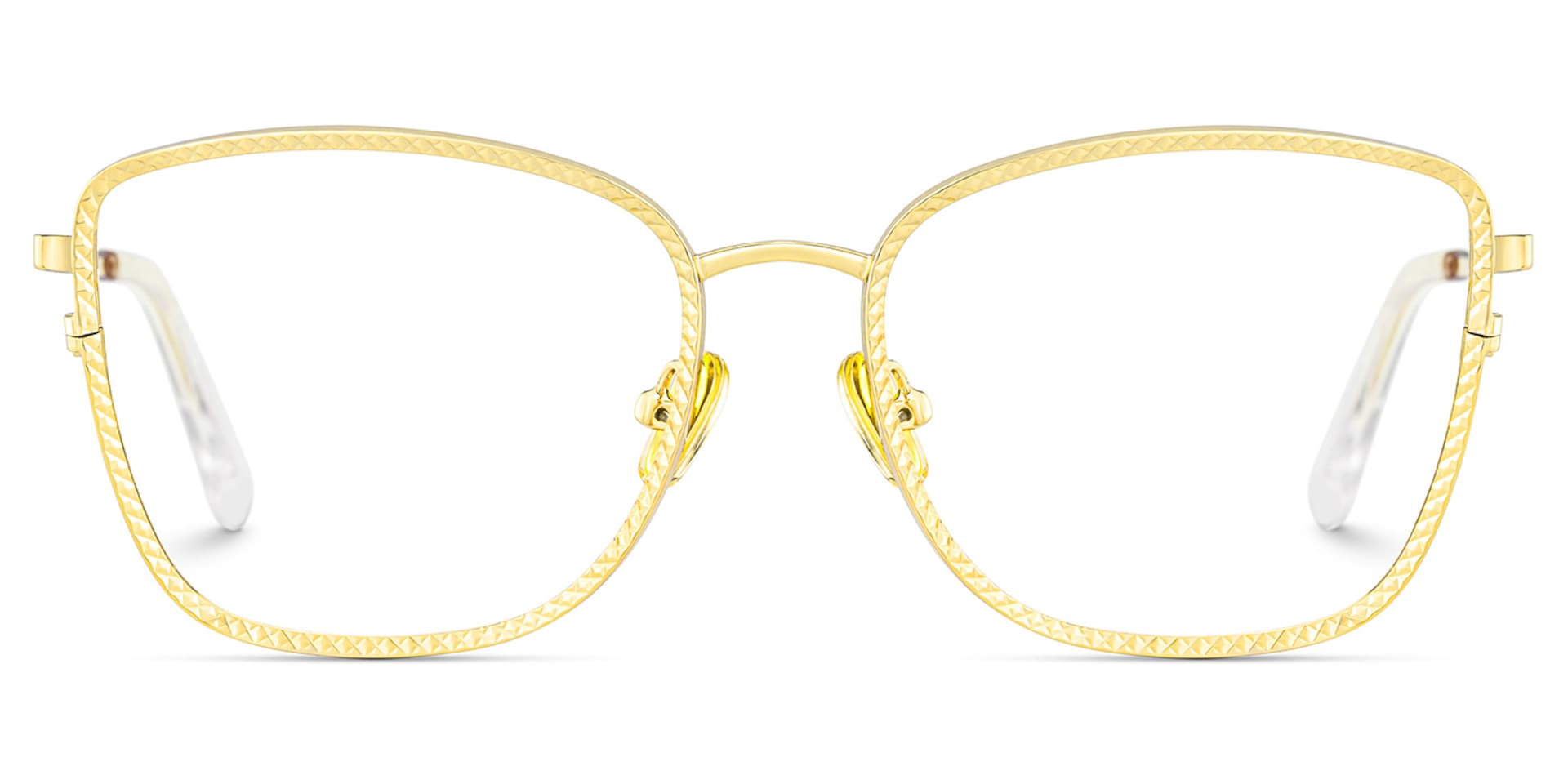 Ronan Eyeglasses in Rectangle Gold Frame | Zeelool0