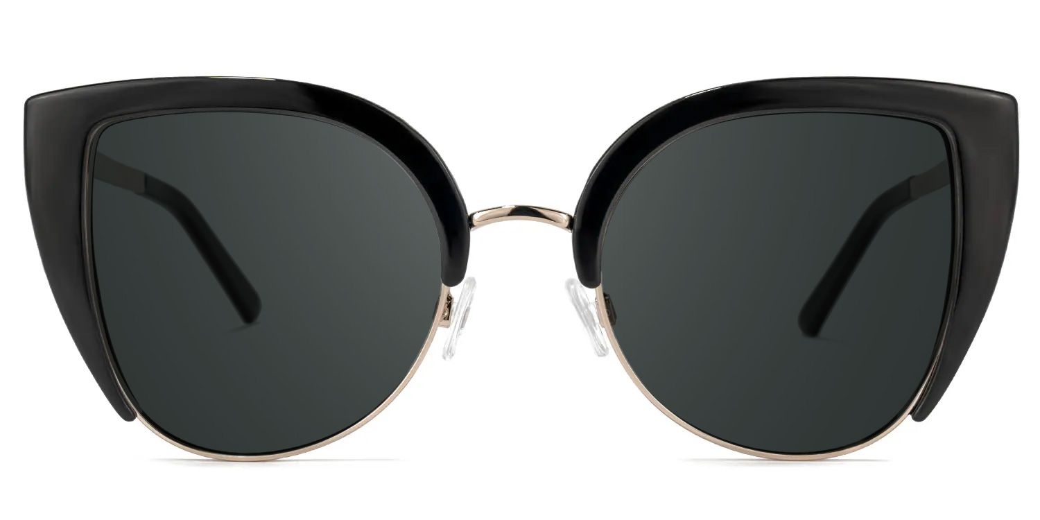 Brewer Cateye Black Frame Sunglasses | Zeelool Optical0