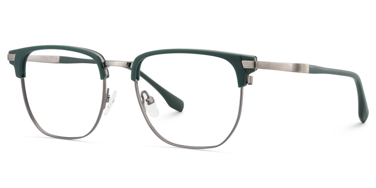 Zaira Browline Dark-Green Glasses | Zeelool Glasses2