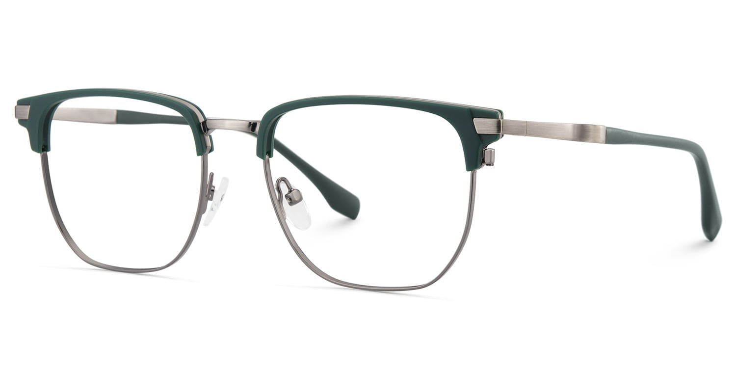 Zaira Browline Dark-Green Glasses | Zeelool Glasses2