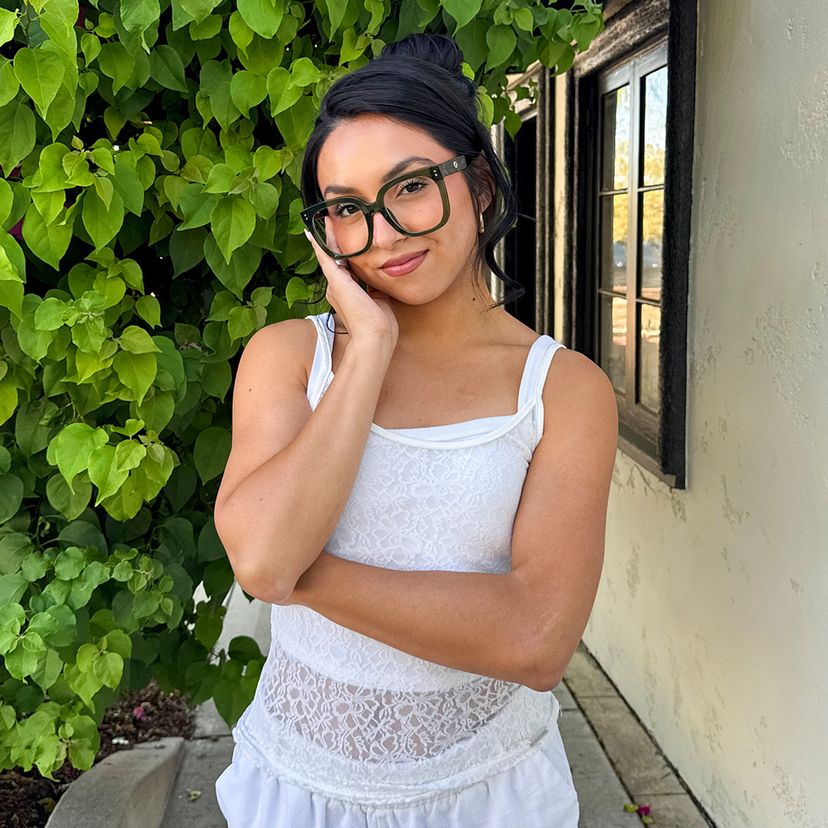 Ebony Green Tortoise Square Glasses