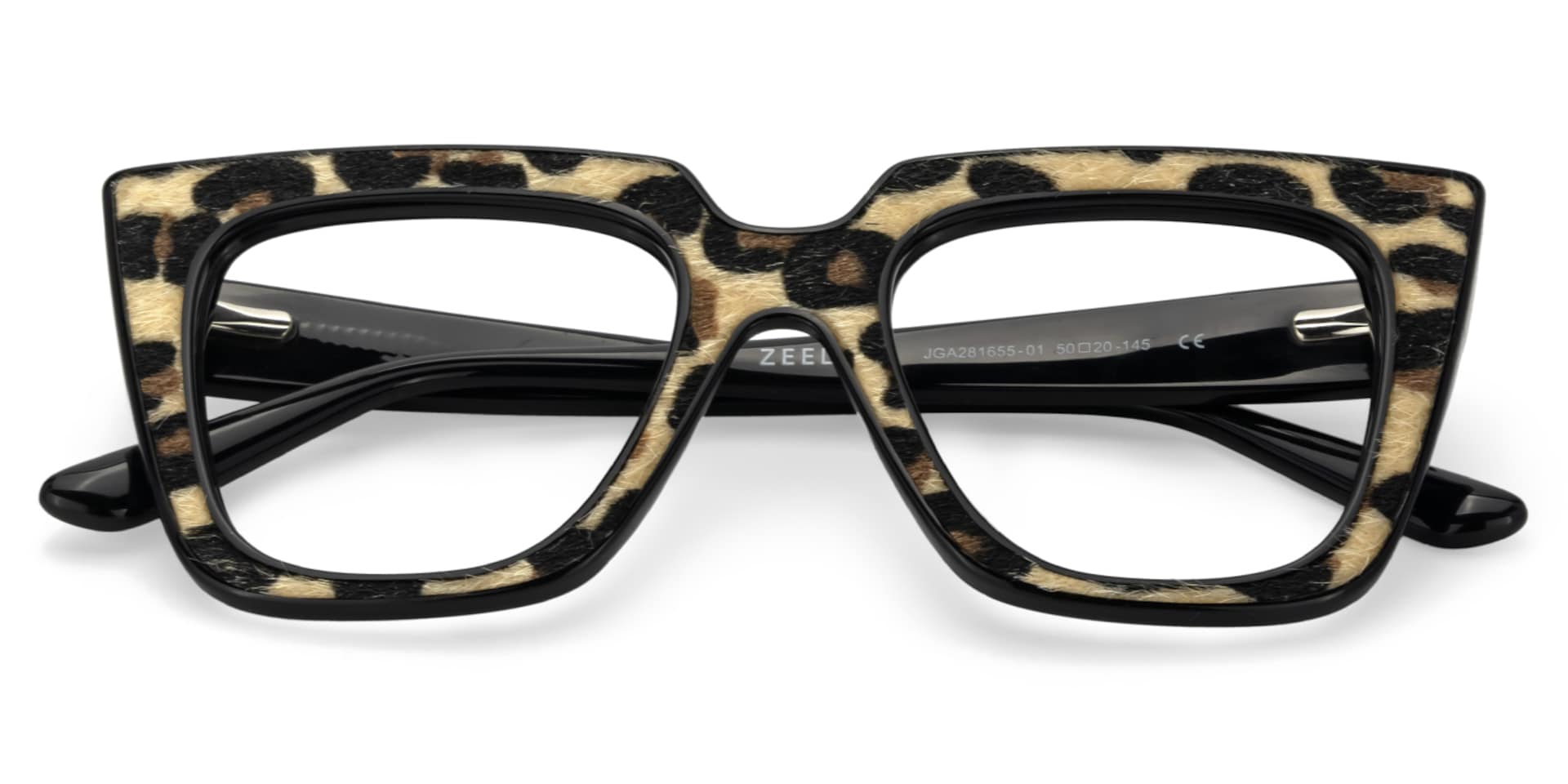 Leopard Print Cat Eye Glasses With Black Temple1