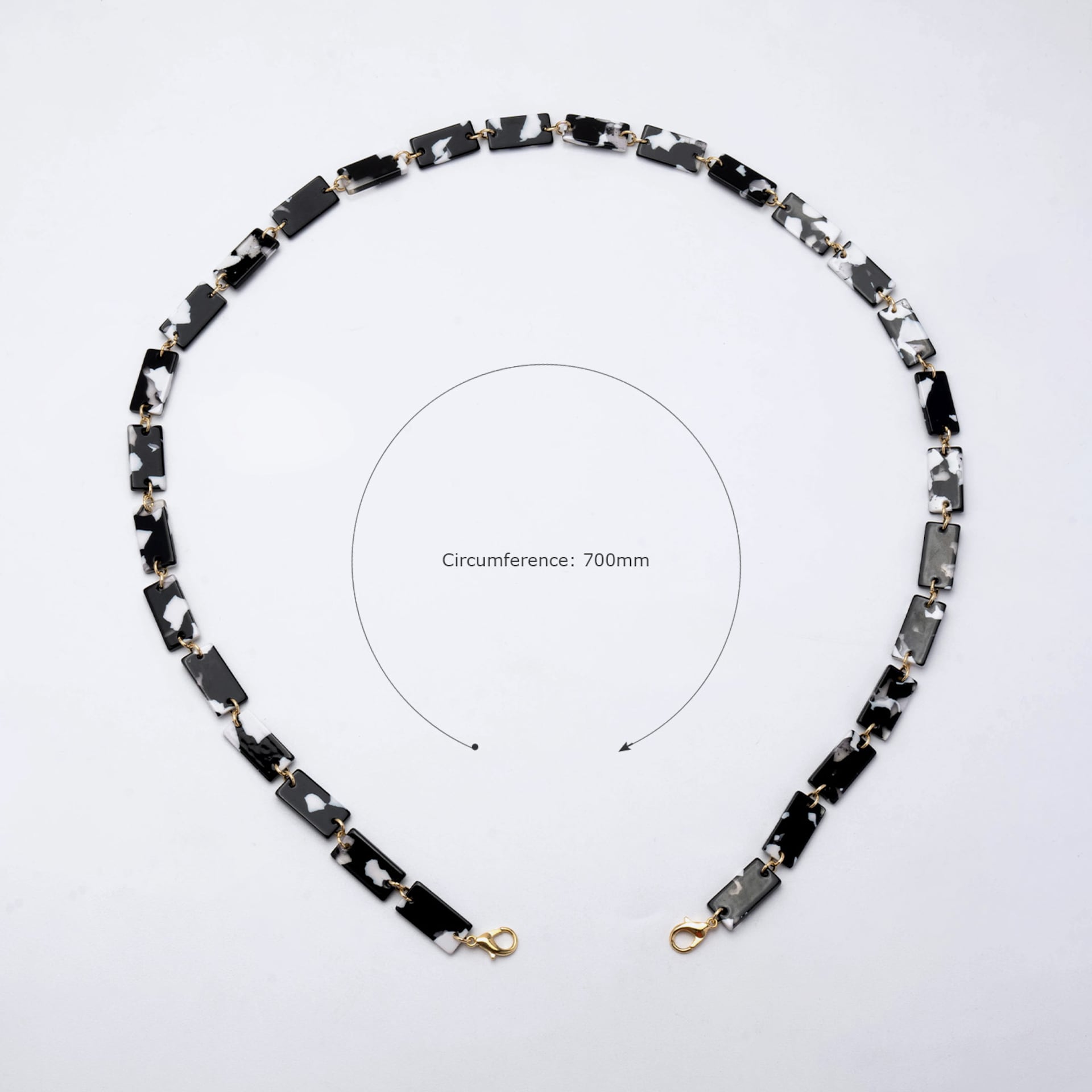 Marble Rectangle Lump Chains Accessories For Glasses2