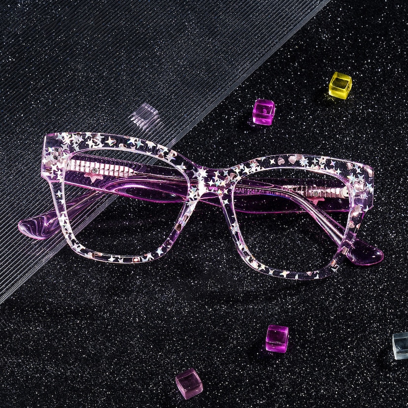 Carley Square Purple Glasses