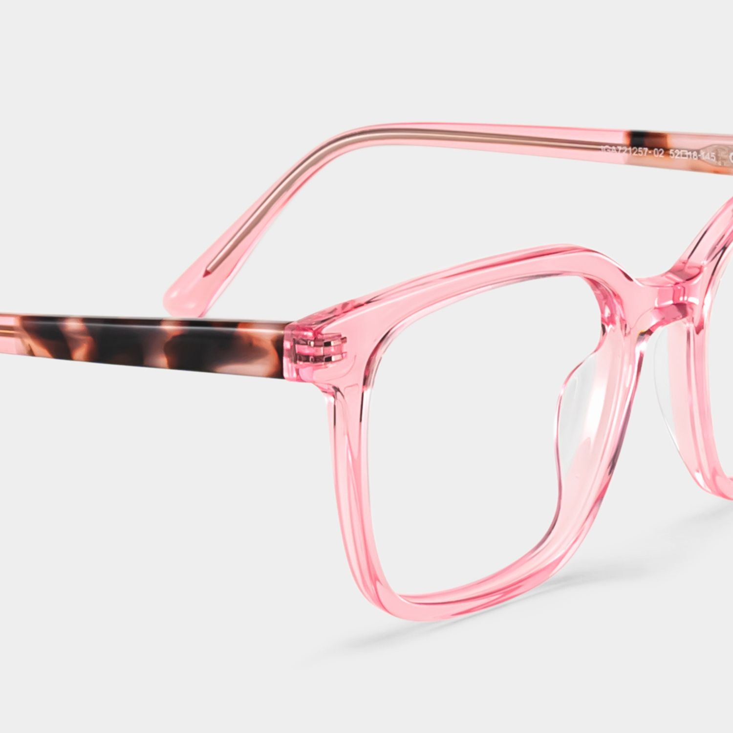Freya Pink Frame Glasses with Square Frame Online | ZEELOOL8
