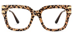 Lidia Square Leopard Glasses2