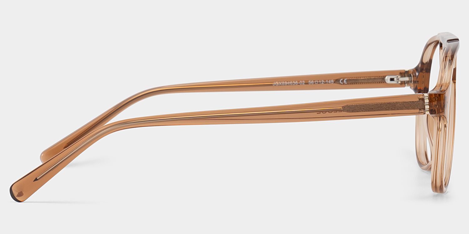 Drew Tan Clear Brown Aviator Glasses for the Female | ZEELOOL