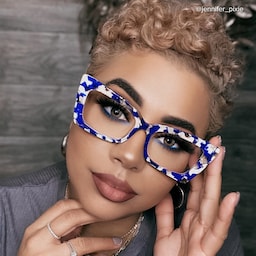 Newell Rectangle Blue-Floral Glasses8