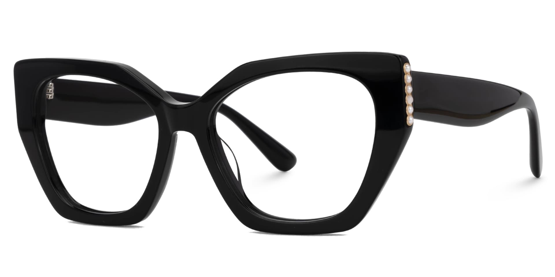 Tillman Acetate Geometric Black Frame Glasses | Zeelool1