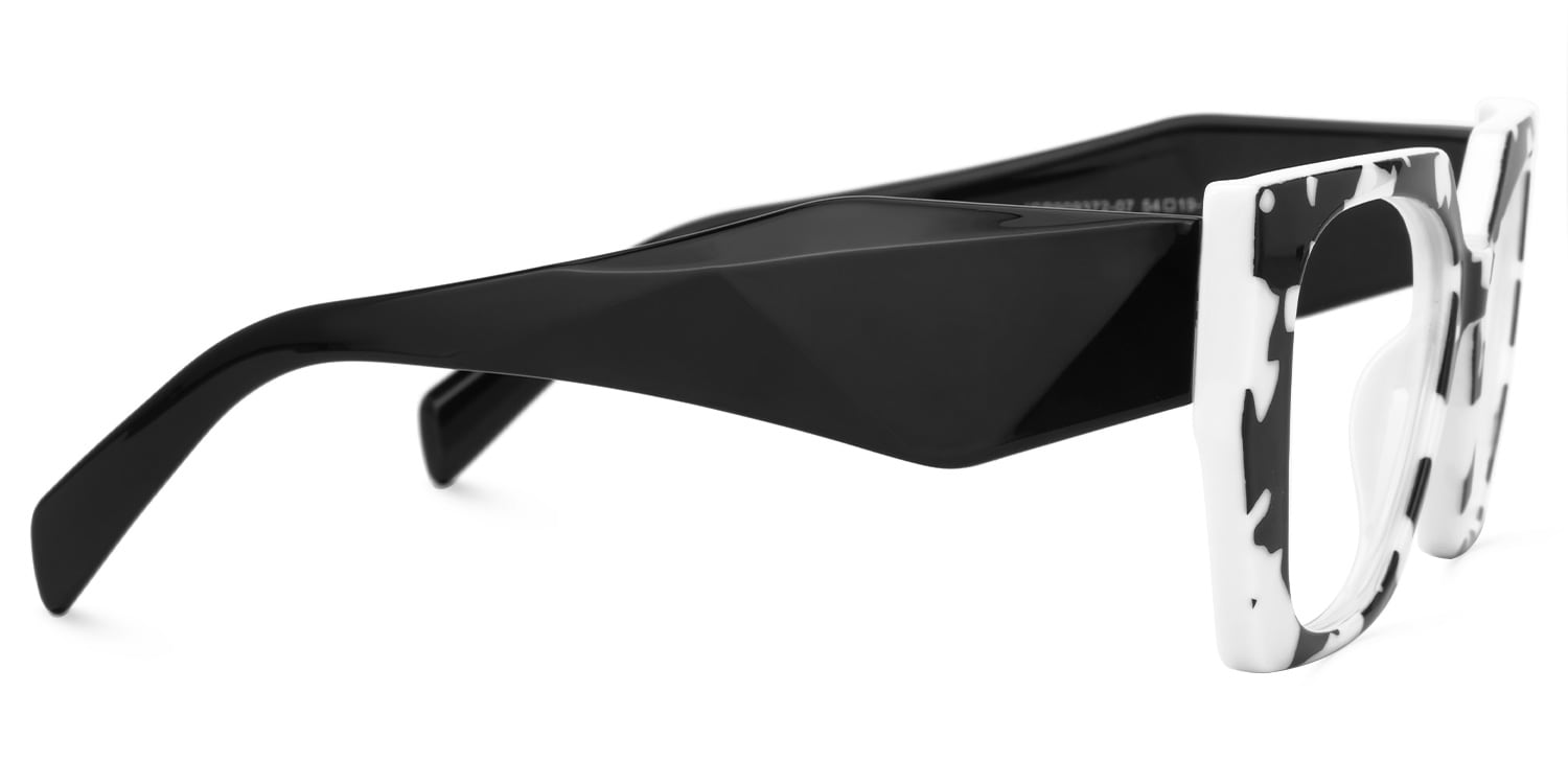 Sileidy Geometric Black-White Glasses2