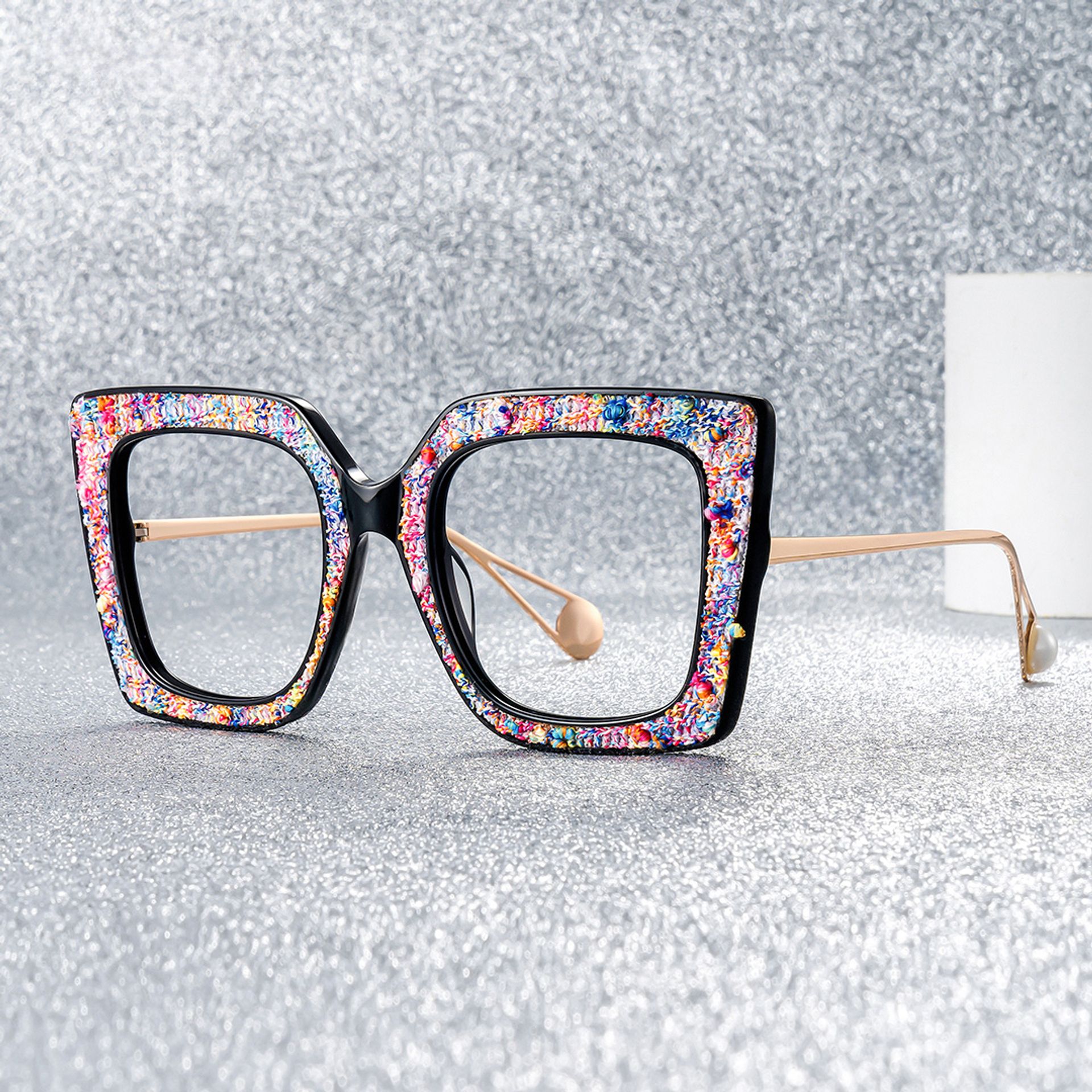 Latanya Denim Colorful Glasses Made From Jeans0