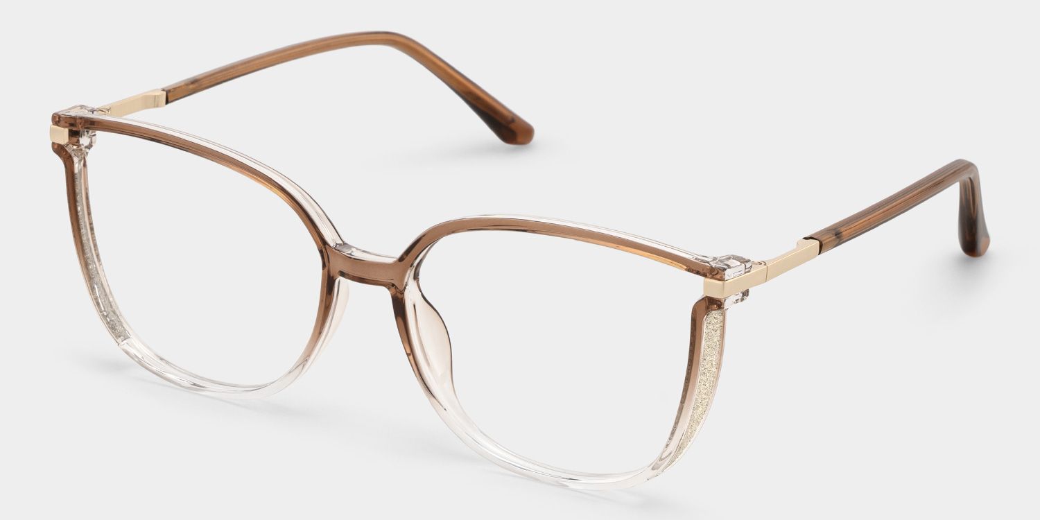 Rodz Square Brown Eyeglasses and Thin Frames Glasses2