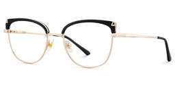 Beau Cat eye Black Gold Glasses3