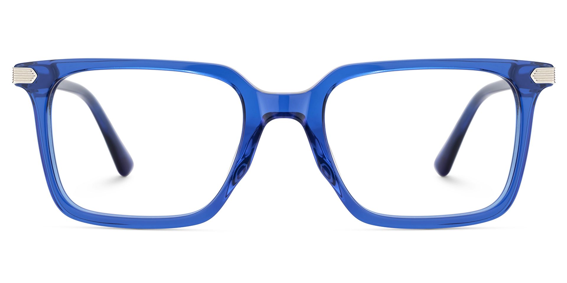 Thin Rectangle Glasses Frames in Blue Color1