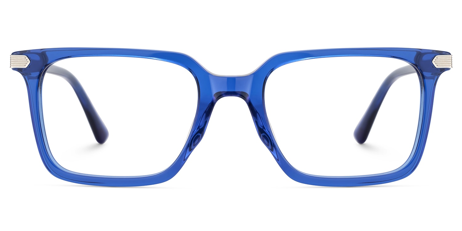 Goveo Rectangle Blue Glasses