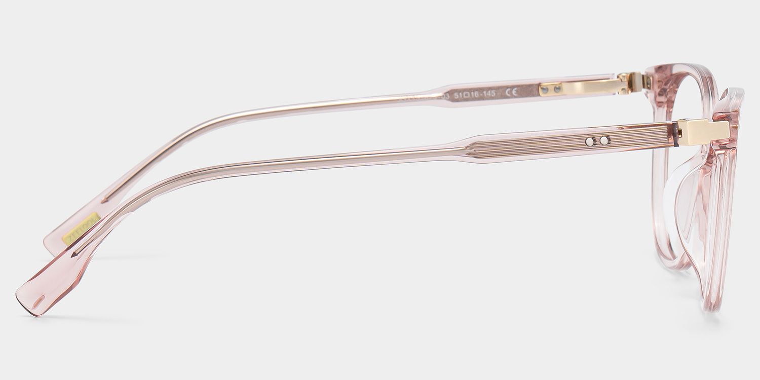 Daisy Pink Round Frame Glasses with Reverse R Adjustable Hinge | ZEELOOL4