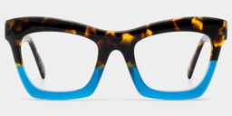 Benitez Square Blue Glasses2
