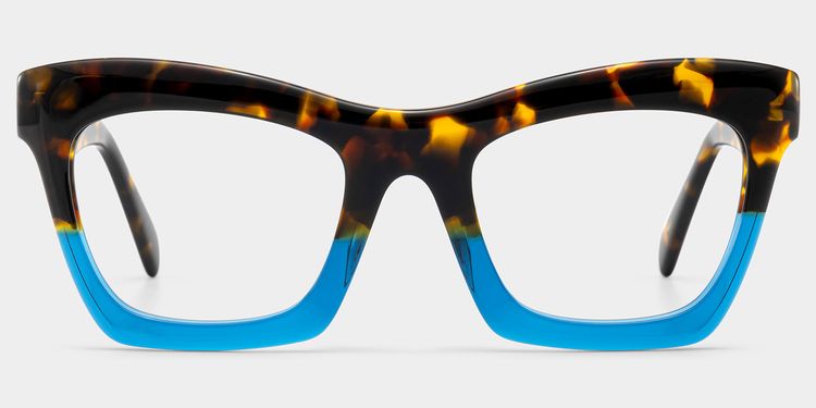 Benitez Square Blue Glasses