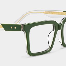 Hattie Green Rectangle Glasses5