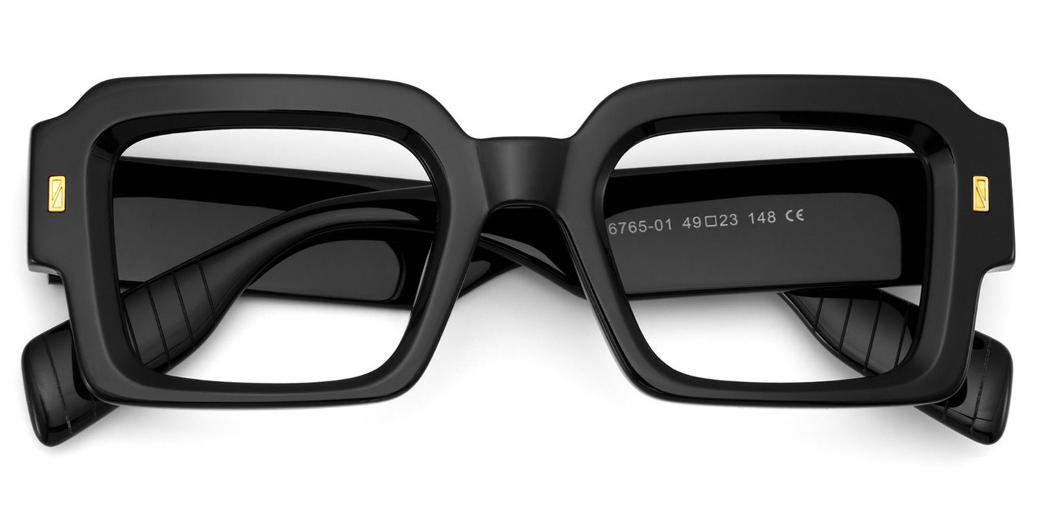 Bobbee Square Black Glasses | Zeelool Glasses3