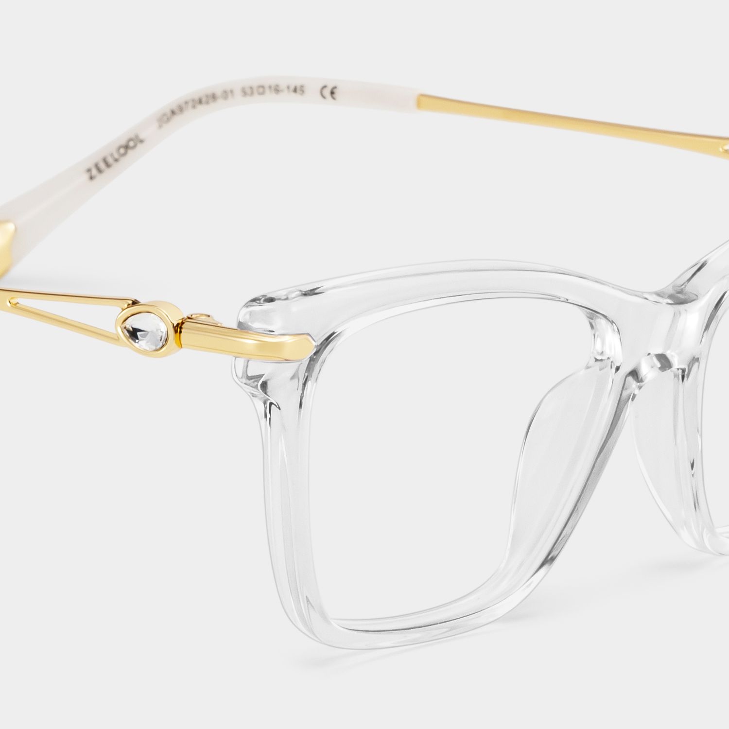 Cat eye Clear Eyeglasses- Amelia Mixed Frame Glasses8