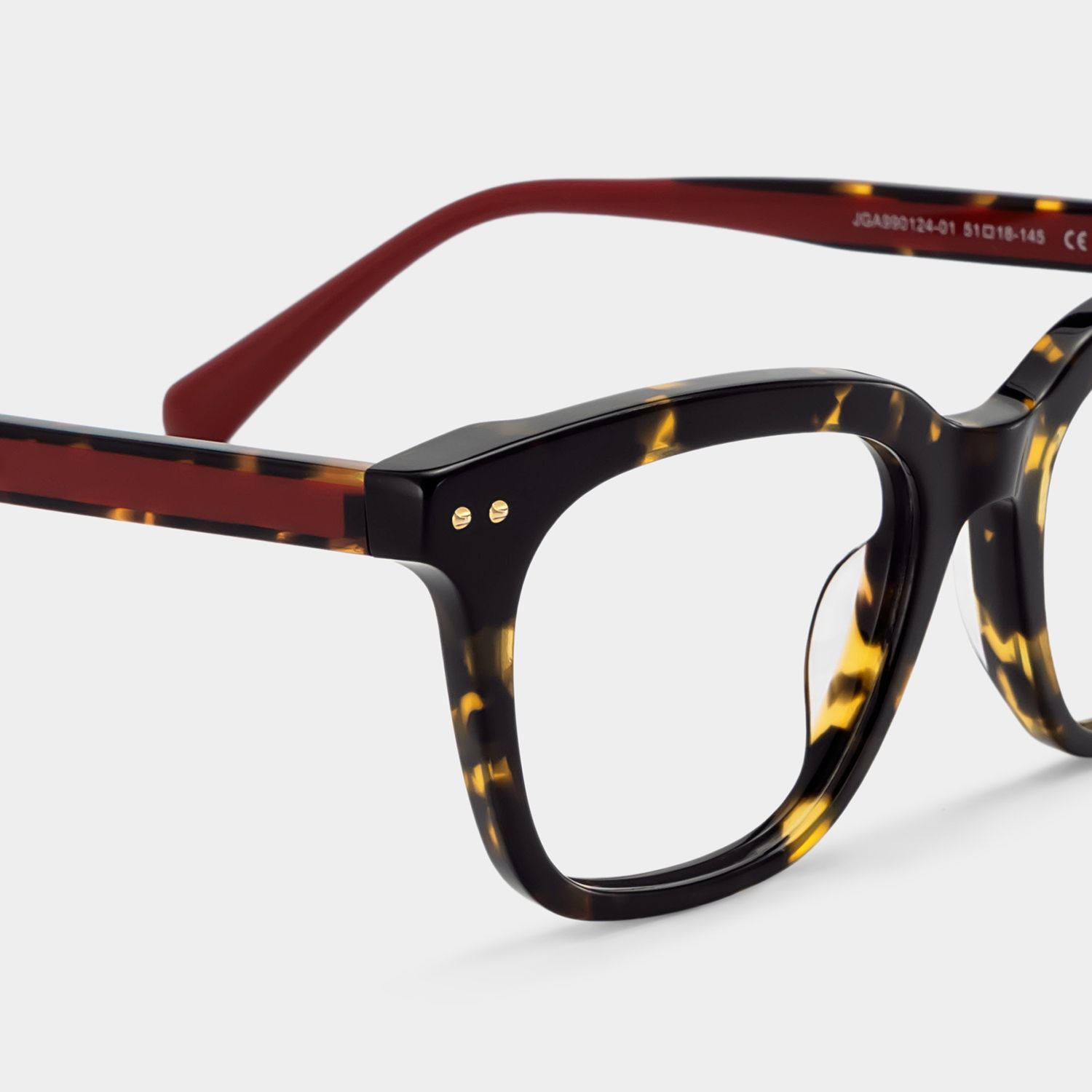 Angela Tortoise Rectangle Glasses | Retro Campus Essential5