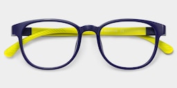 Dale  Round Blue Yellow Glasses2