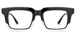 Holly Black Rectangle Glasses0