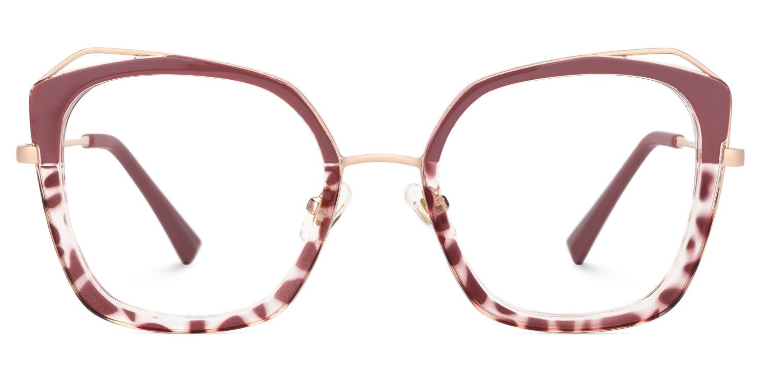 Bilal Square Red Frame Glasses | Zeelool0