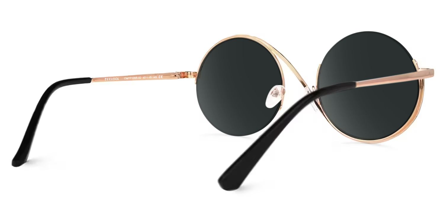 Witch Glasses - Flozif Round Black Frame Sunglasses | Zeelool3