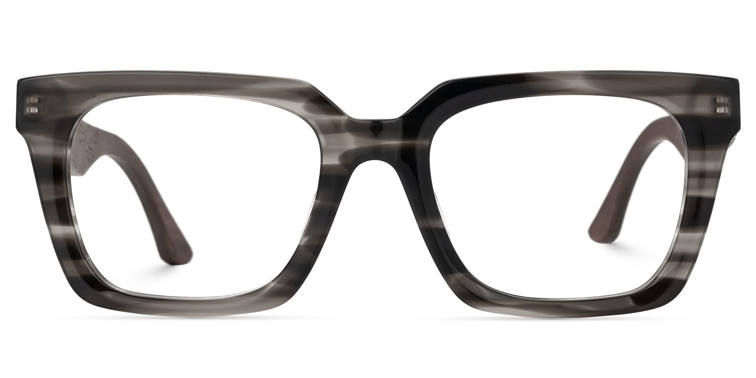 Cabdi Two-Tone Eyeglasses with Square Shape | Zeelool0