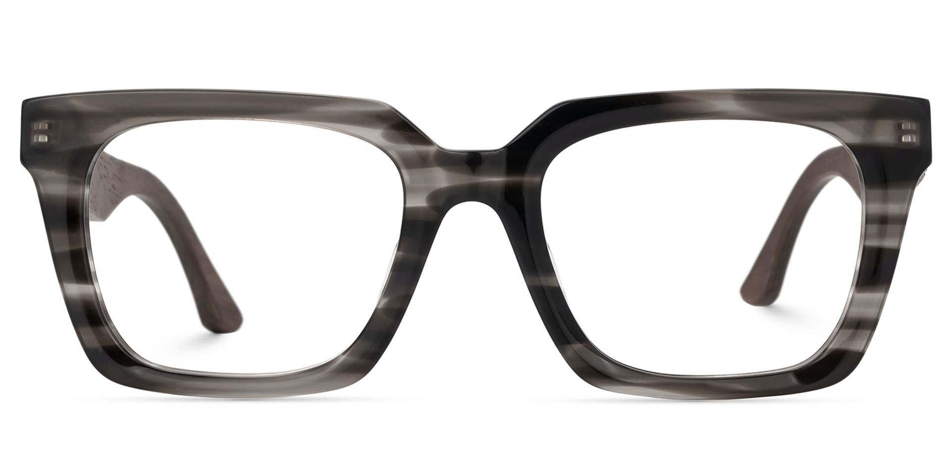 Cabdi Two-Tone Eyeglasses with Square Shape | Zeelool0