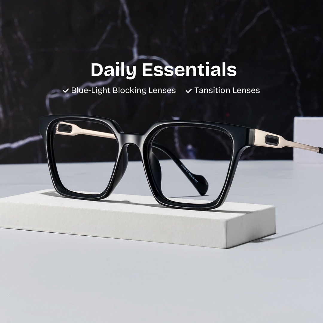 Mabel Square Black Glasses