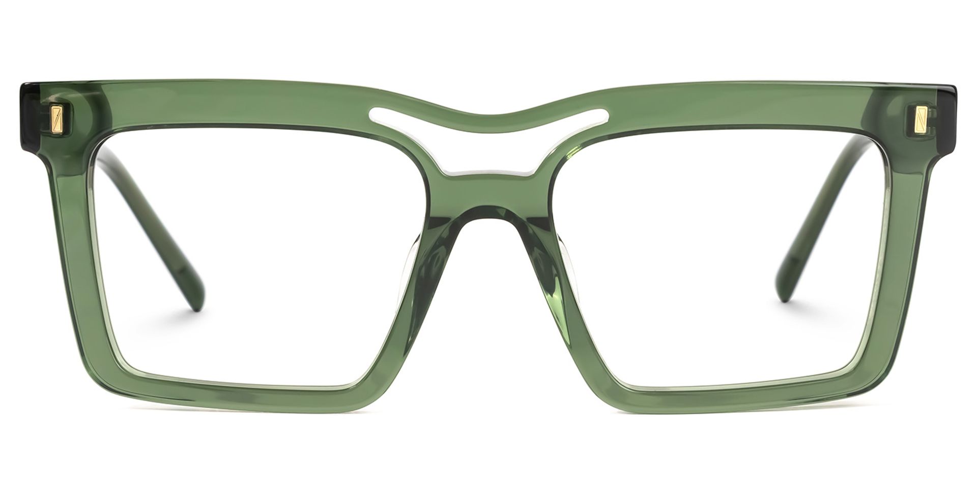 Tamekia Square Green Glasses0