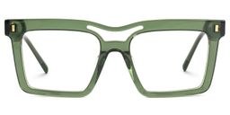 Tamekia Square Green Glasses0