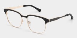 Wren Browline Black-Gold Glasses4