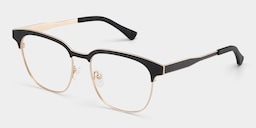 Wren Browline Black-Gold Glasses4