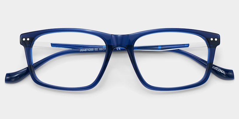 ZEELOOL Cozy Rectangle Blue Glasses