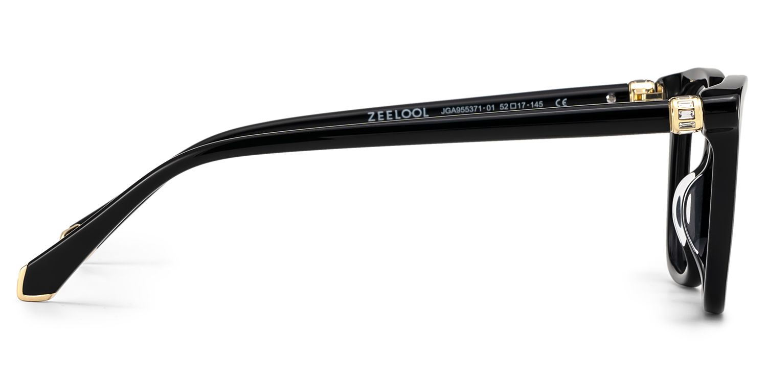 Square Black Eyeglasses- Miles Acetate Frame Glasses6