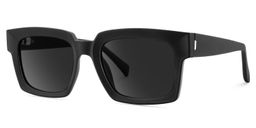 Amadeo Rectangle Black Sunglasses2