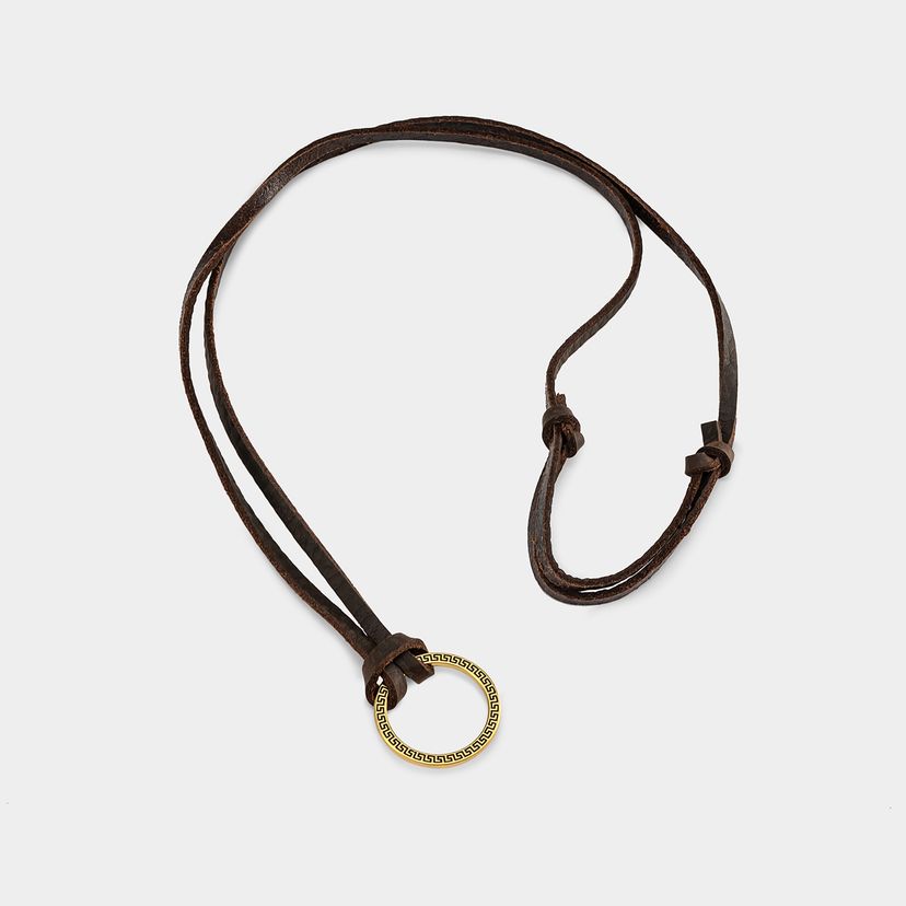 Adjustable Eyeglasses Leather Strap Alloy Ring